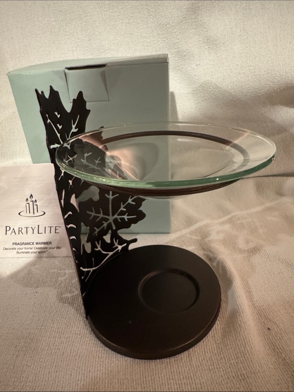 RETIRED PartyLite P90804 - Joy of Autumn Leaf Cut Fragrance Warmer - NWT - Picture 3 of 13